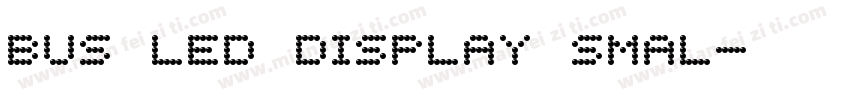 Bus Led Display Smal字体转换